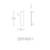 Huisnummer LBHN100 mat zwart