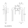 Schuifpuibeslag Rivio GL230PA mat RVS