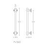Deurgreep FV360 mat of gepolijst RVS