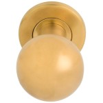 Voordeurknop LB501D mat goud PVD (draaibaar)