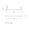 Meubelgreep FV195-192 mat RVS