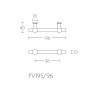 Meubelgreep FV195-96 mat RVS