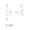 Meubelknop Nour EV9M  gepolijst RVS