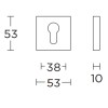 Cilinderplaatje Basic BSQY53 mat zwart