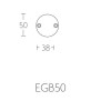 Blindplaatje Edgy EGB50 mat RVS of mat zwart