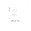 Sleutelplaatje LSQBN50 mat RVS Sleutelplaatje LSQBN50 mat RVS