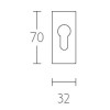 Cilinderplaatje LSQBY32 mat RVS en diverse finishes Cilinderplaatje LSQBY32 mat RVS en diverse finishes