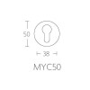 Cilinderplaatje Timeless MYC50 rond mat nikkel en diverse finishes