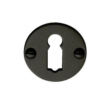 Sleutelplaatje mat zwart 38mm