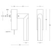 Draaikiep Eclipse afsluitbaar DR103-DKLOCK PVD mat goud links
