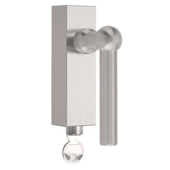 Draaikiepsluiting afsluitbaar FVL100-DKLOCK mat RVS