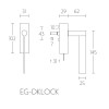 Draaikiep Edgy afsluitbaar EG-DKLOCK mat RVS