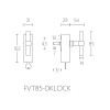Draaikiepsluiting afsluitbaar FVT85-DKLOCK mat RVS