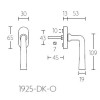 Draaikiepsluiting Timeless 1925-DKLOCK-O mat nikkel