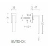 Draaikiepbeslag Ribbon BM110-DK mat RVS