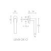 Draaikiepgarnituur LB8-DK-O Mat RVS