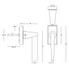 Draaikiep Cone OH102-DK PVD mat zwart