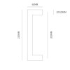 Deurgreep Denver 20x200mm Inox