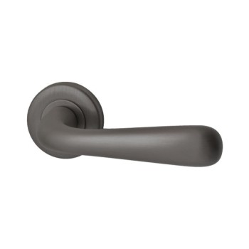 Deurkruk Silvia rond rozet gunmetal PVD
