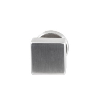 Deurkruk Quadro rond rozet RVS
