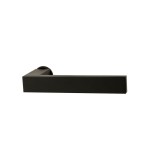Deurkruk Phoenix rond mini rozet Puurzwart