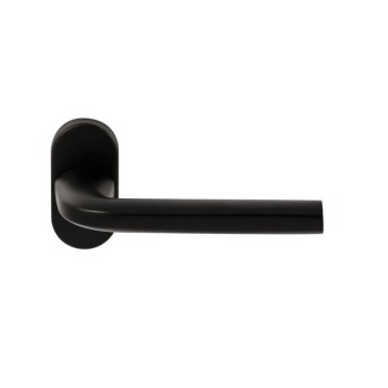 Deurkruk Kreta ovaal rozet Puurzwart