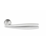 Deurkruk Naxos rond mini rozet RVS