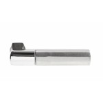 Deurkruk Rhodos rond mini rozet RVS