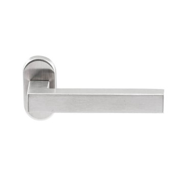 Deurkruk Geneve ovaal rozet RVS