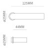 Deurkruk Geneve rond mini rozet Puurzwart