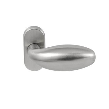 Deurkruk Golf ovaal rozet RVS
