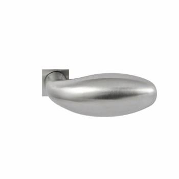 Deurkruk Golf vierkant mini rozet RVS