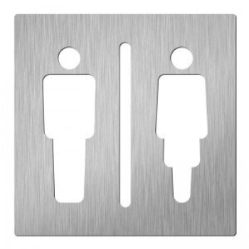 Vierkante aanduiding man/vrouw