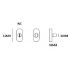 Toiletgarnituur Vario-ovaal 304 Inox