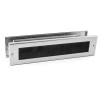 Briefplaatcombinatie recht glans chroom 