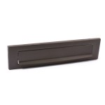 Briefplaat recht Ellen gunmetal PVD 