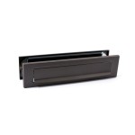 Briefplaatcombinatie recht gunmetal PVD