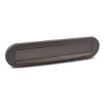 Briefplaat ovaal Ronald gunmetal PVD 
