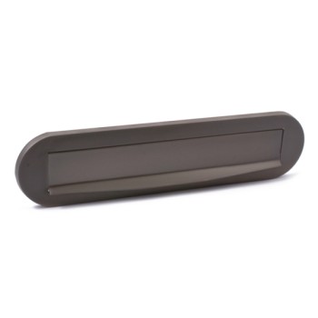 Briefplaat ovaal Ronald gunmetal PVD 