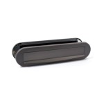 Briefplaatcombinatie ovaal gunmetal PVD