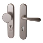 Veiligheidsset Kira met knop Basel en kruk Silvia Inox PVD