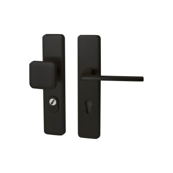 Veiligheidsset Qbe met knop Charley en kruk Zenith Puurzwart