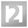 Huiscijfer Didheya 150x150mm Inox