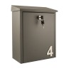 Brievenbuscijfer Forte zelfklevend 75mm Inox