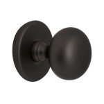 Voordeurknop Iris 72mm Puurzwart