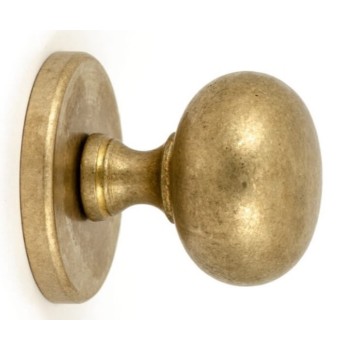 Voordeurknop Iris 56mm messing getrommeld