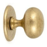 Voordeurknop Iris 72mm messing getrommeld