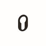 Cilinderrozet rond mini zwart