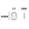 Cilinderrozet Rond 304 Inox Cilinderrozet Rond 304 Inox