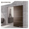 Schuifdeursysteem 2 meter hangrollen met open wiel 155mm Intersteel RVS